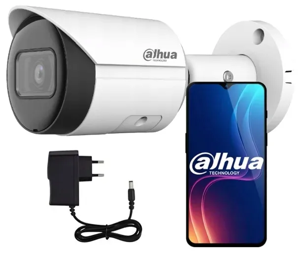 Kamera IP Dahua 4Mpx Zewnętrzna IR30m z mikrofonem + Zasilacz 12V