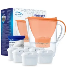 dzbanek-filtrujacy-aqualogis-harmony-pomaranczowy-5-1-filtry