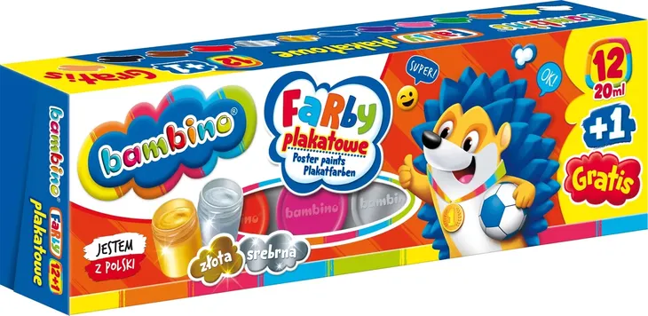 Farby plakatowe Bambino 13 szt. x 20 ml