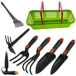 narzedzia-ogrodowa-lopatka-grabki-motyczka-pazurki-pikownik-widelki-koszyk
