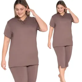 pizama-damska-plus-size-z-wiskozy-krotki-rekaw-3-4-spodnie-morella-premium