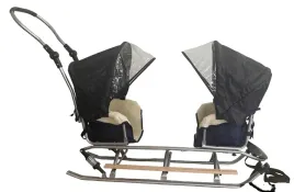 sanki-duo-sport-podwojne-z-amortyzatorami-stelaz-bezowy-siedzonka-budki