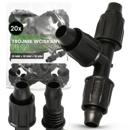 20x-trojnik-pe-qj-16-mm-wciskany-zlaczka-weza-linii-kroplujacej-wody