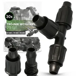 30x-trojnik-pe-qj-16-mm-wciskany-zlaczka-weza-linii-kroplujacej-wody