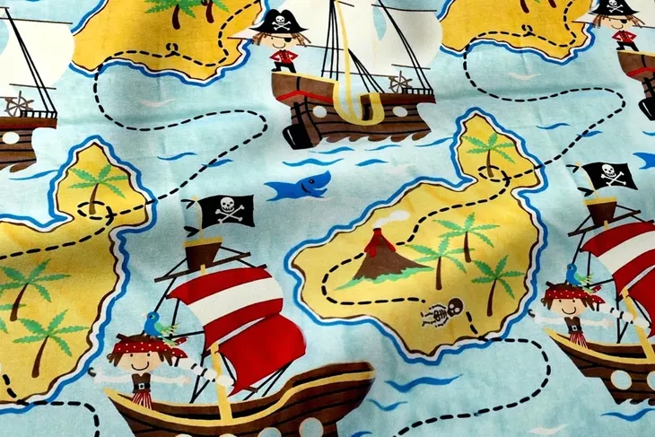 Tkanina na metry, Materiał do szycia, Tkanina, 100% BAWEŁNA, 160cm, Piraci