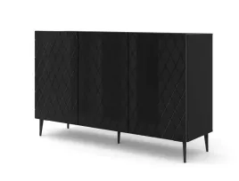 komoda-diuna-145-cm-3d-na-szpilce-czarny-polysk