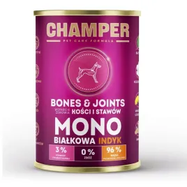 mokra-karma-dla-psa-champer-bonesandjoints-monobialkowa-indyk-400g