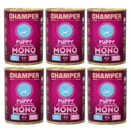 mokra-karma-dla-psa-champer-puppy-monobialkowa-losos-6x400-g