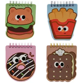 mini-notes-zeszyt-dla-dzieci-hamburger-ciastko-frytki-zestaw-4szt