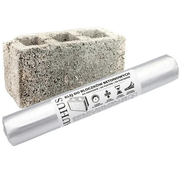 KLEJ DO BLOCZKÓW betonowych betonu ogrodzeń USZCZELNIACZ budowlany 600ml