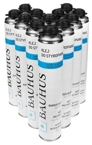 PIANOKLEJ DO STYROPIANU 710ml EPS XPS mocny Piana Bauhus zestaw 12 sztuk