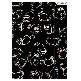 teczka-szkolna-a4-z-gumka-koty-holo-kitty-starpak