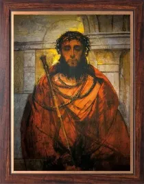 obraz-jezus-ecce-homo-rama-drewniana-ze-zlotym-paskiem-20-cm-x-25-cm