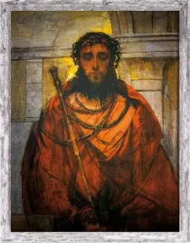 obraz-jezus-chrystus-ecce-homo-rama-szara-z-przetarciami-30-cm-x-40-cm