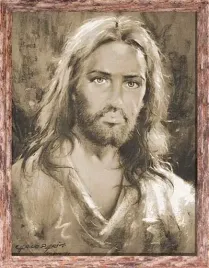 obraz-religijny-jezus-chrystus-rama-brazowa-z-przetarciami-30-cm-x-40-cm