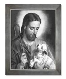 obraz-religijny-jezus-chrystus-dobry-pasterz-rama-srebrna-50-cm-x-70-cm