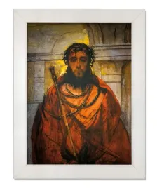 obraz-religijny-jezus-chrystus-ecce-homo-rama-biala-30-cm-x-40-cm