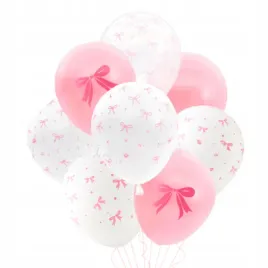balony-lateksowe-rozowe-biale-kokardka-kokardki-party-30-cm-10-szt