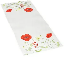 bieznik-na-stol-40x140-bialy-dekoracyjny-kwiaty