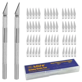 noz-skalpel-z-ostrzami-do-precyzyjnego-ciecia-rekodzielo-zestaw-60-ostrzy