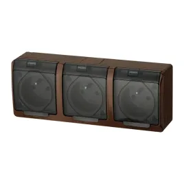 gniazdo-potrojne-natynkowe-hermetyczne-ip44-brazowe-hermes-0323-05