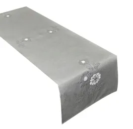 bieznik-na-stol-40x85-bialy-dekoracyjny-kwiaty