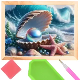 haft-diamentowy-5d-mozaika-muszle-na-plazy-morze-ocean