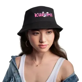 kapelusz-czarny-bucket-hat-na-wiosne-anime-kroliczek-kuromi-wzory