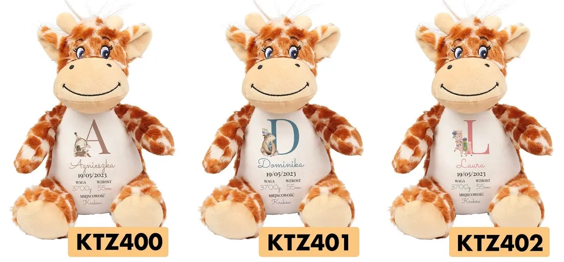 przytulanka-zyrafa-mis-na-prezent-dla-dziecka-metryczka-twoje-imie-wzory