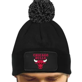 czapka-pompon-czarna-bawelna-dla-fana-chicago-bulls-koszykowka-wzory