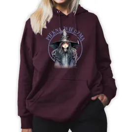 bluza-damska-burgundowa-z-kapturem-dla-czarownicy-piekna-wiedzma-wzory-l