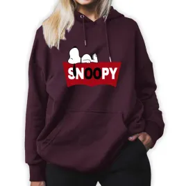 bluza-damska-burgundowa-z-kapturem-dla-milosnika-pieskow-snoopy-wzory-l