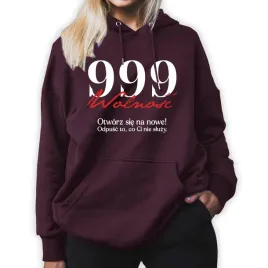 bluza-damska-burgundowa-kaptur-na-prezent-numerologia-999-wolnosc-wzory-l