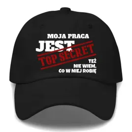 czapka-czarna-daszek-na-prezent-moja-praca-jest-top-secret-zabawne-wzory