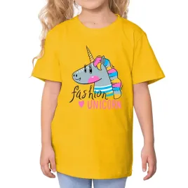 modna-koszulka-bawelniana-dziecieca-zolta-fashion-unicorn-wzory-110