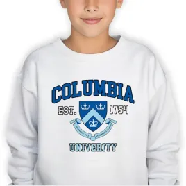bluza-modna-dziecieca-biala-na-prezent-columbia-univerity-usa-wzory-152