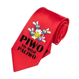 krawat-czerwony-meski-na-prezent-urodziny-piwo-to-moje-paliwo-zabawne-wzory