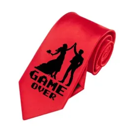 krawat-czerwony-na-prezent-wieczor-kawalerski-game-over-smieszne-wzory