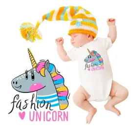 body-niemowlece-krotki-rekaw-biale-fashion-unicorn-zwierzatka-wzory-56