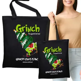 torba-eko-czarna-shopper-na-prezent-swieta-grinch-grinchy-claus-is-back-wz