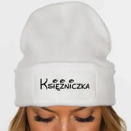 czapka-jesienna-bawelniana-zimowa-ciepla-biala-beanie-ksiezniczka