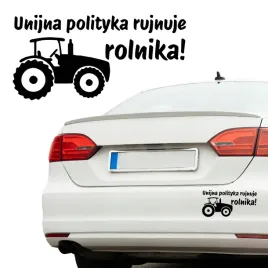 naklejka-na-samochod-15x15-protest-strajk-unijna-polityka-rujnuje-rolnika