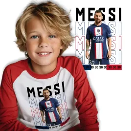 pizama-dziecieca-czerwona-do-szkoly-dla-fana-pilki-noznej-messi-wzory-158
