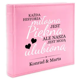 album-rozowy-ekoskora-200-zdj-prezent-na-walentynki-dla-zakochanych-imie