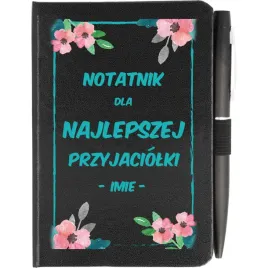 notes-planer-a6-dlugopis-notatnik-czarny-subtelne-piekne-imie-wzory