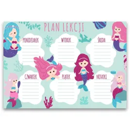 plan-lekcji-tydzien-a4-plan-rozklad-zajec-mermaids