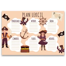 plan-lekcji-tydzien-a4-plan-rozklad-zajec-piraci