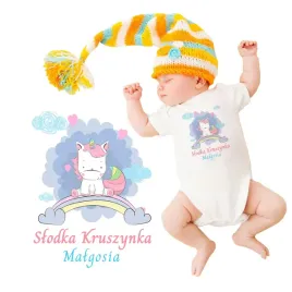 body-niemowlece-biale-slodka-kruszynka-imie-wz-68