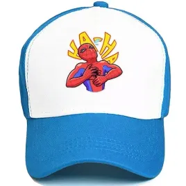 czapka-niebieska-na-lato-spiderman-ha-ha-wzory