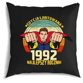 poduszka-czarna-jasiek-edycja-limitowana-rocznik-1992-prezent-urodzinowy-wz